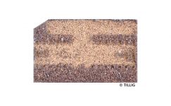 TILLIG 86326 - TT Gleisbettung Modellgleis dunkel (braun) für Entkupplungsgleis (83mm 83201)